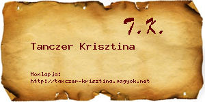 Tanczer Krisztina névjegykártya